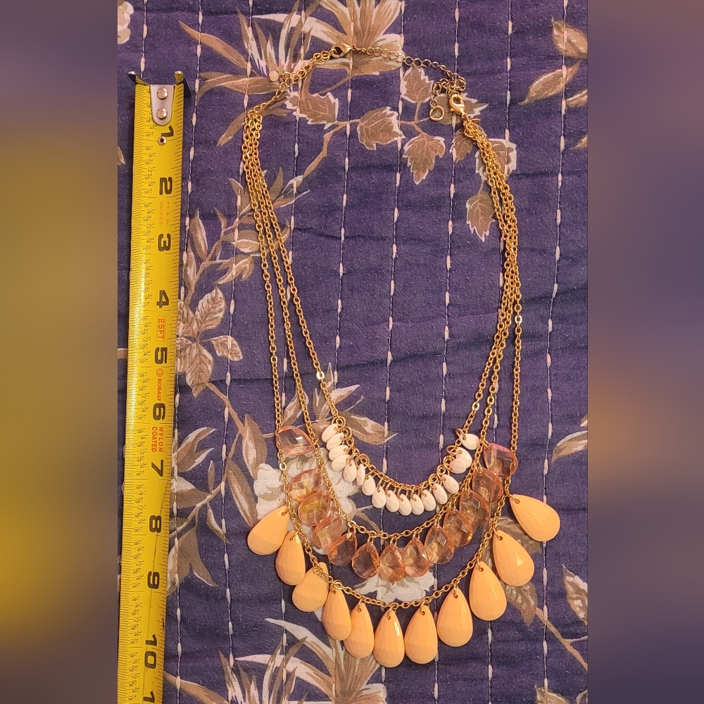 Soft Tones 3 Layer Necklace